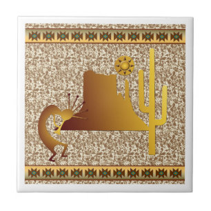 Kokopelli Mesa & Cactus Set #1 Tile
