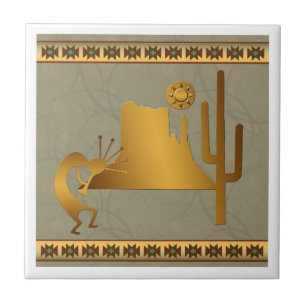 Kokopelli Mesa & Cactus Set #2 Tile