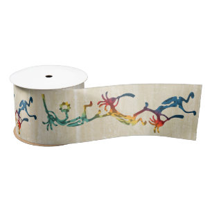 KOKOPELLI musician acrobats + your ideas Satin Ribbon