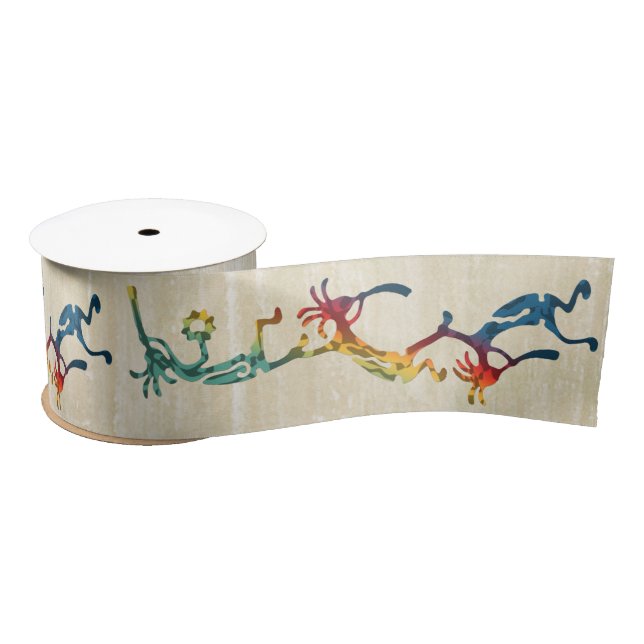 KOKOPELLI musician acrobats + your ideas Satin Ribbon (Spool)