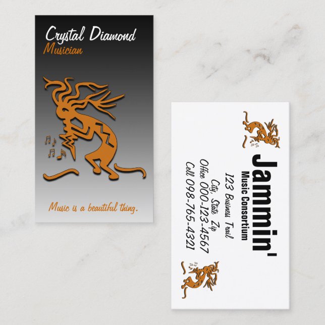 Kokopelli Musician Business Card (Front/Back)