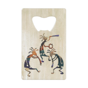 KOKOPELLI musician trio + your ideas Credit Card Bottle Opener