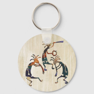KOKOPELLI musician trio + your ideas Keychain