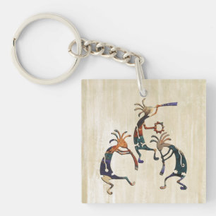KOKOPELLI musician trio + your ideas Keychain