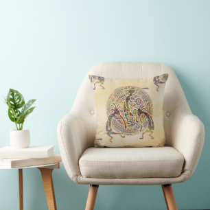 Kokopelli - Native American Seamless Pattern 8 Throw Pillow
