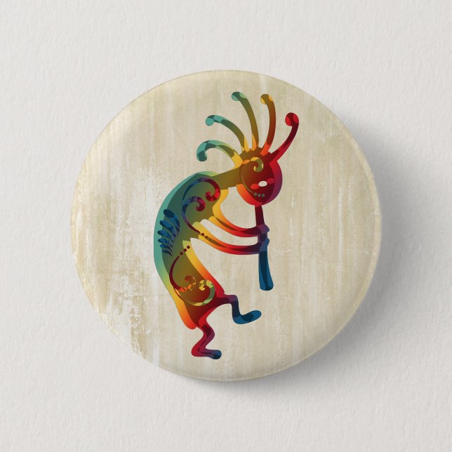KOKOPELLI ornaments + your ideas 2 Inch Round Button (Front)