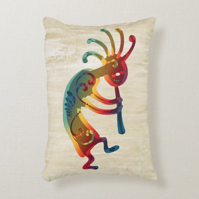 KOKOPELLI ornaments + your ideas Decorative Pillow (Front(Vertical))