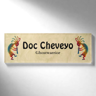 KOKOPELLI ornaments + your ideas Name Tag