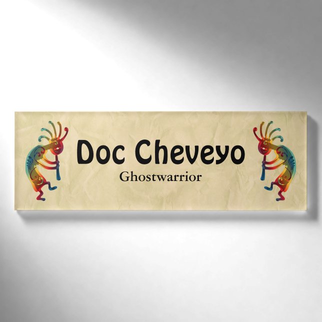 KOKOPELLI ornaments + your ideas Name Tag (Front)