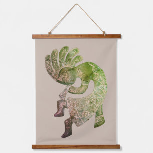 Kokopelli, Pastel Southwest Hanging Tapestry