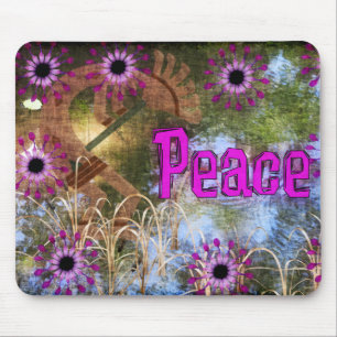 Kokopelli Peace Mouse Pad