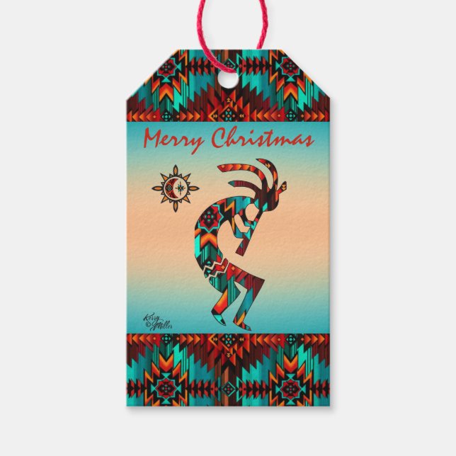 Kokopelli Playing The Flute Gift Tags (Front)