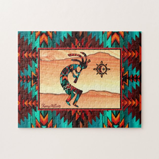 KOKOPELLI PLAYING THE FLUTE JIGSAW PUZZLE (Horizontal)