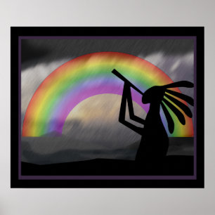 Kokopelli Rainbow Print
