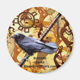 KOKOPELLI RAVEN Collection Magnet
