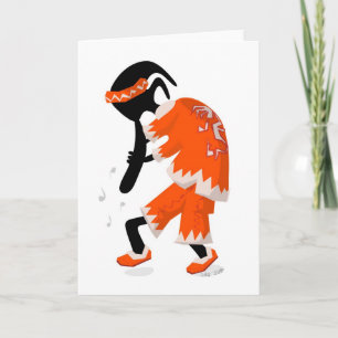 Kokopelli Santa Card