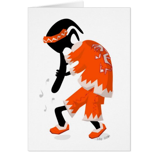 Kokopelli Santa Card