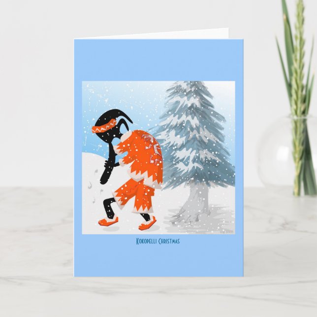 Kokopelli Santa Claus Card (Front)