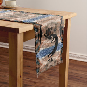 Kokopelli Southwest Abstract Mosaic Earthtone Long Table Runner