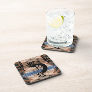 Kokopelli Southwest Desert Mosaic Coaster