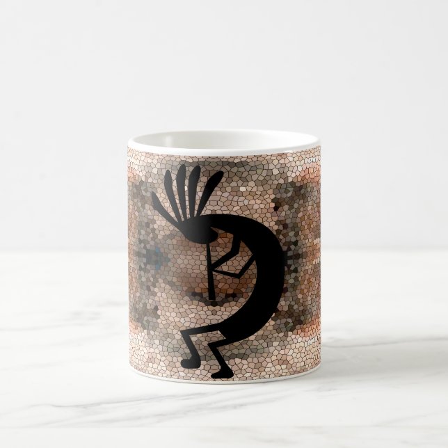 Kokopelli Southwest Desert Mosaic Coffee Mug (Center)