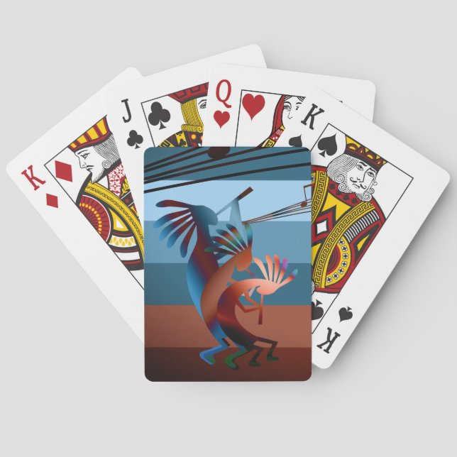 Kokopelli Southwest Music 2  Playing Cards (Back)