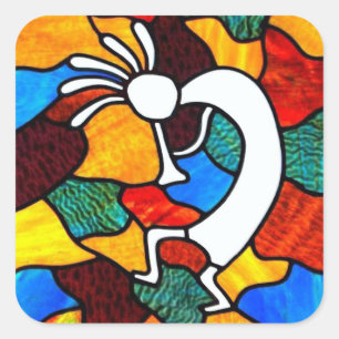 Kokopelli Stained Glass Sticker