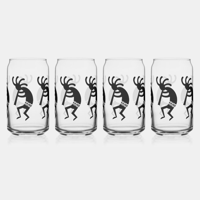 Kokopelli Sud-Ouest Noir Et Blanc (Dos)