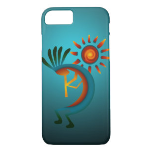 Kokopelli Sun Southwest Turquoise Case-Mate iPhone Case