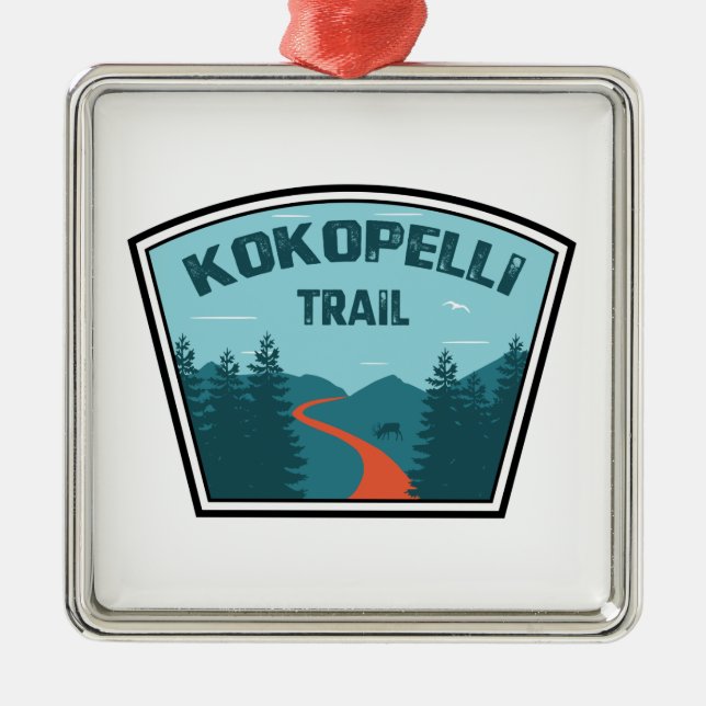 Kokopelli Trail Metal Ornament (Front)