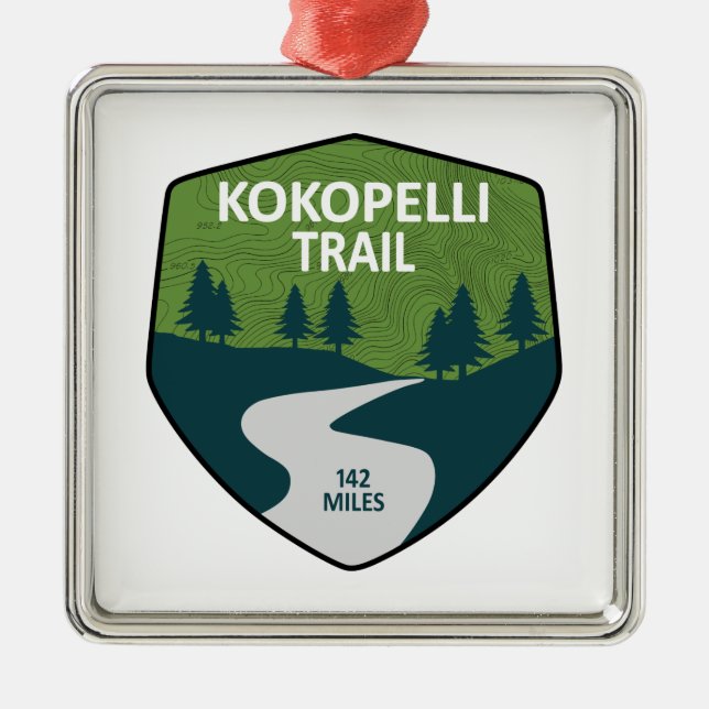 Kokopelli Trail Metal Ornament (Front)