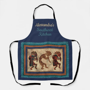 Kokopelli Trio Personalized Apron
