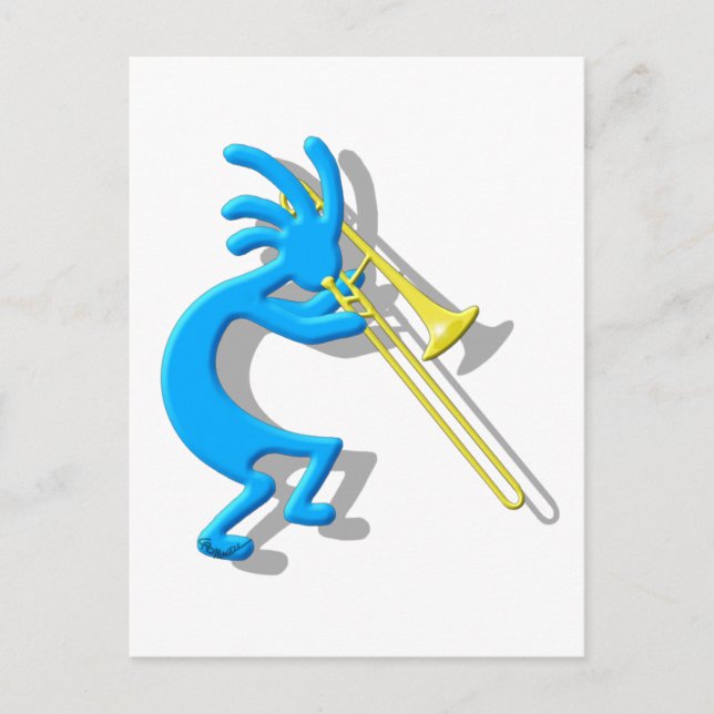 Kokopelli Trombone Postcard (Front)