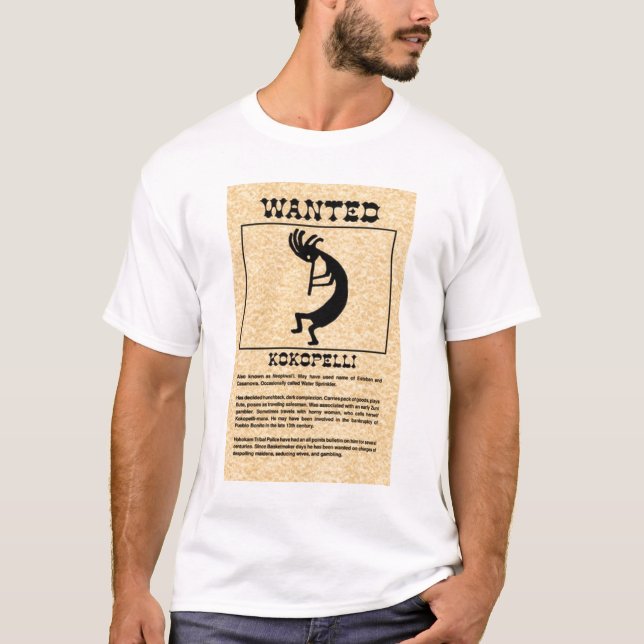 Kokopelli Wanted Tshirt (Front)