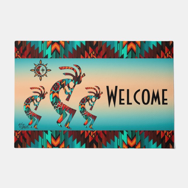 Kokopelli Welcome Doormat (Front)