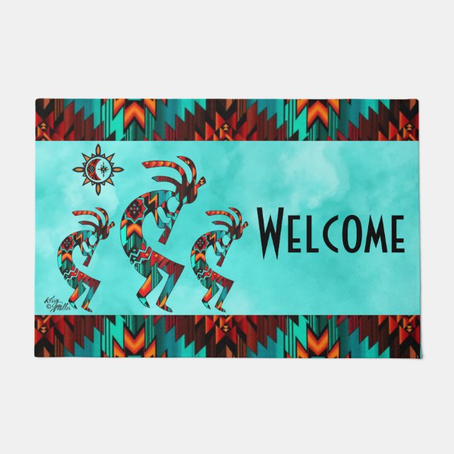Kokopelli Welcome Doormat (Front)