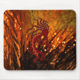 Kokopelli with Fireflies Mouse Pad