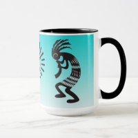 Kokopelli With Native American Sun Symbol