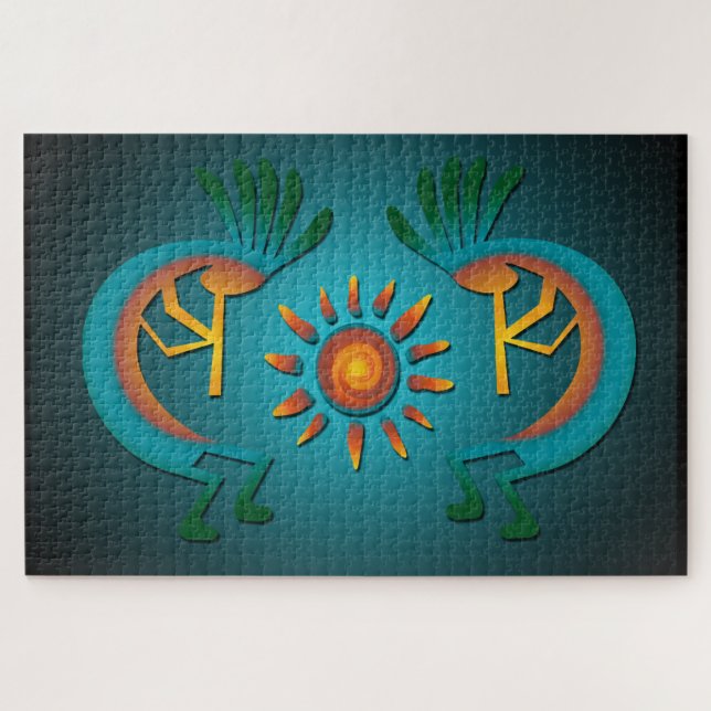 Kokopelli with Sun 20" x 30" Jigsaw Puzzle (Horizontal)