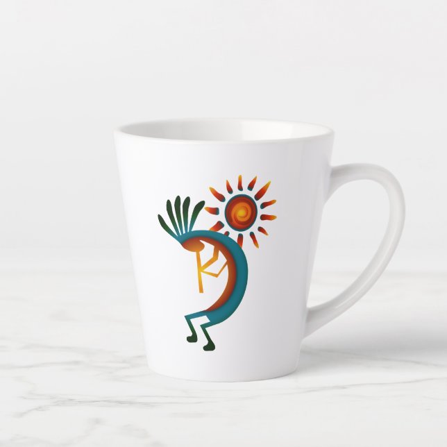 Kokopelli with Sun Latte Mug (Right)