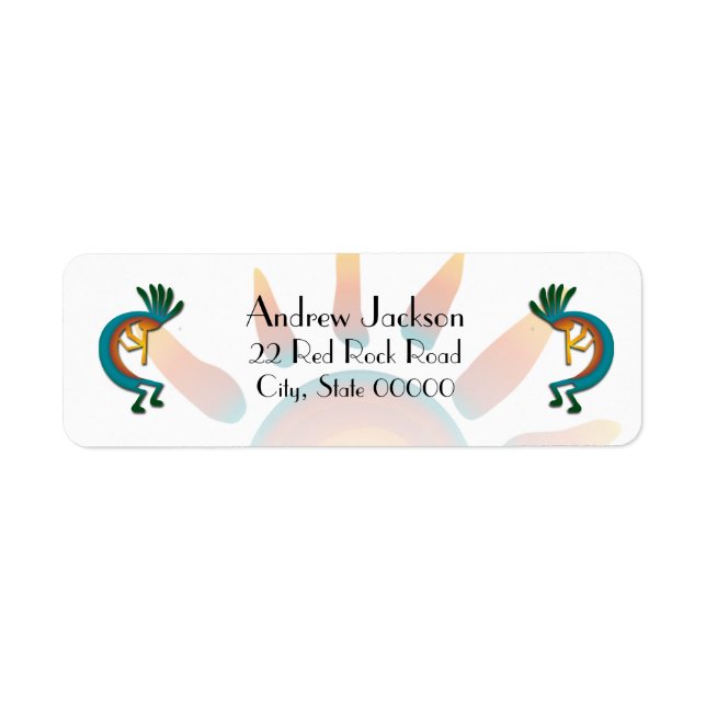 Kokopelli with Sun Return Address (Front)