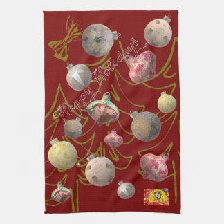 Kökshanddukar Happy Holidays Kitchen Towel