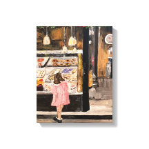 "Kolache at Christmas" Stretched Canvas Print