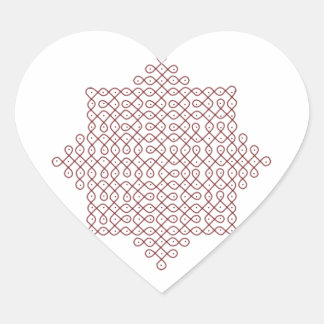 Kolam Art#1 Heart Sticker