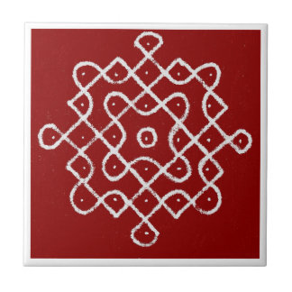 Kolam Rangoli Tile