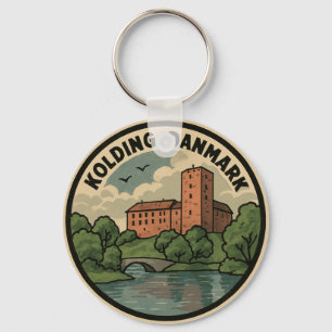Kolding Denmark Castle Keychain