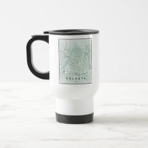 Kolkata India City Map Minimal Design Coffee Travel Mug