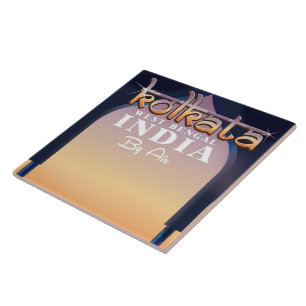 Kolkata - West Bengal India vacation poster Tile