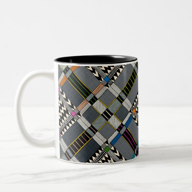 KOLLA check Two-Tone Coffee Mug (Left)