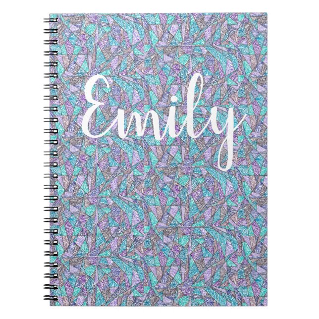 Kolmio (cool colours) Personalized Notebook (Front)